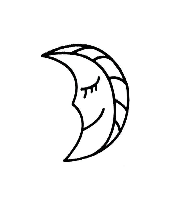 the moon that smiles and sleeps coloring pictures