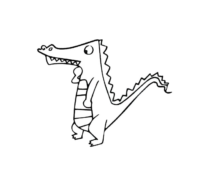 thinking crocodile coloring pictures