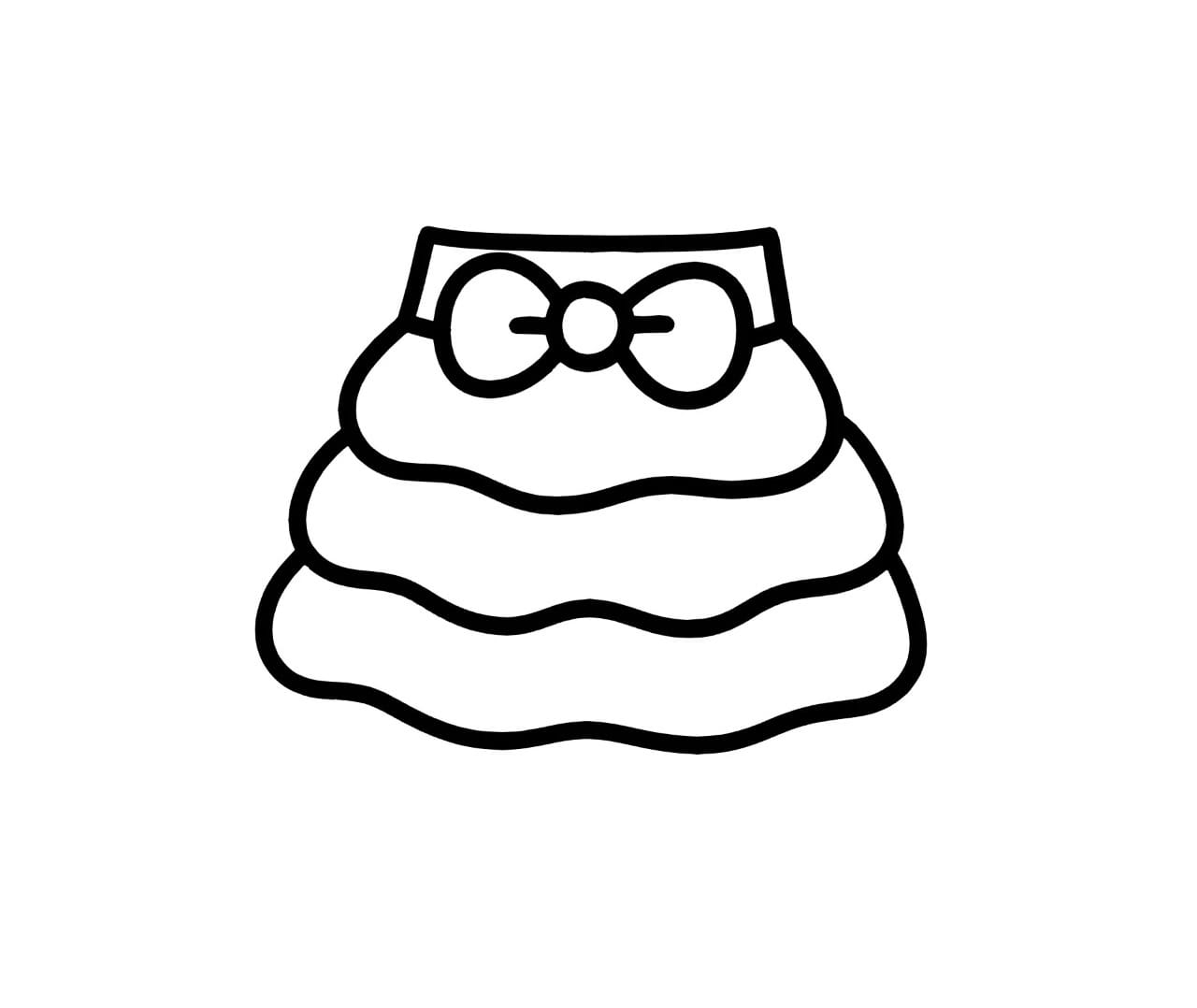 tiered skirt coloring pictures