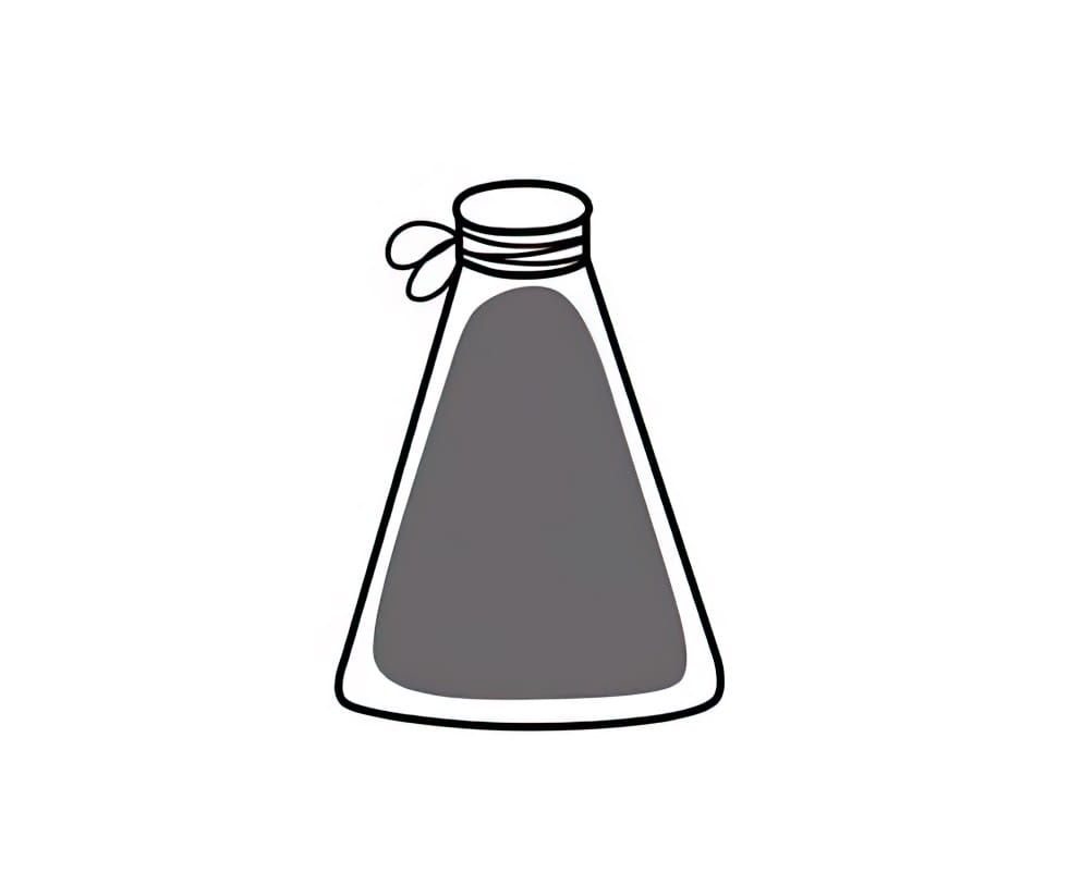 triangular shaped bottle