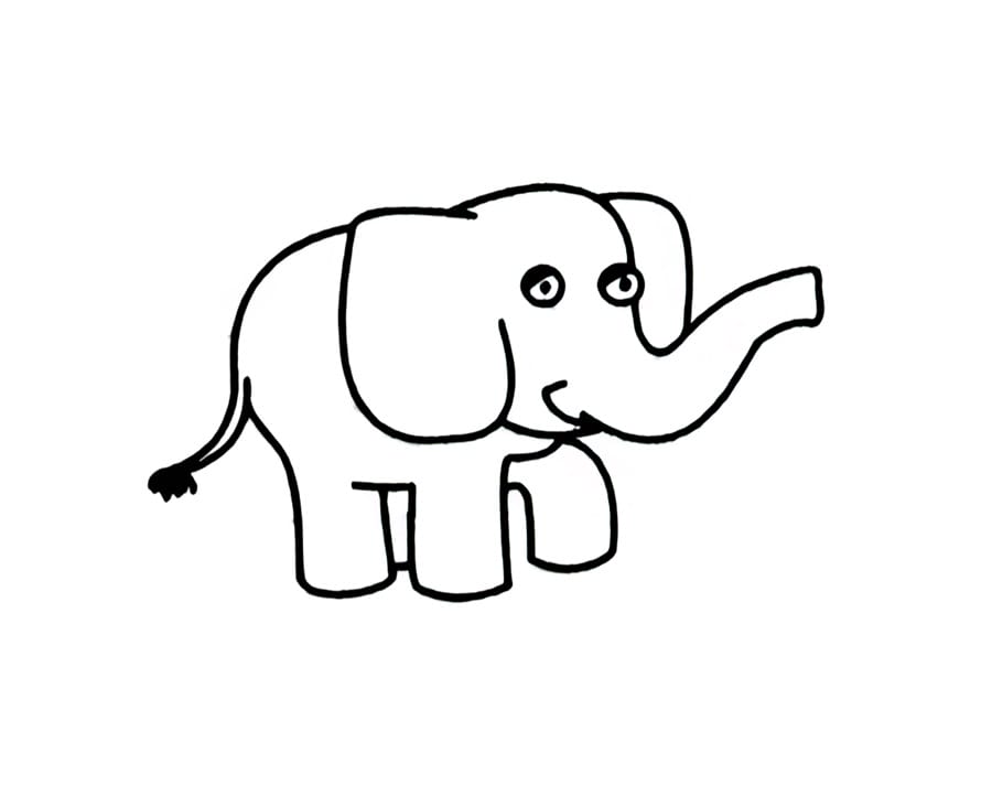 walking elephants coloring pictures