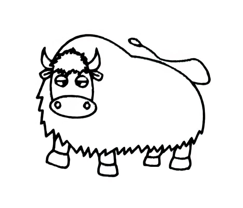 yak coloring pictures